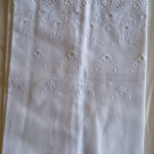 White vintage pillowcase