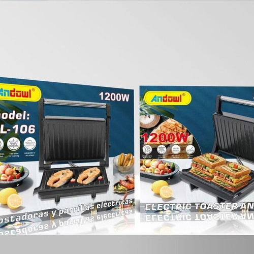 Andowl SL-106 Toaster and Grill new 1200W electric