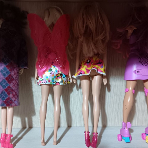 Barbie dolls used, lot of 4 children's