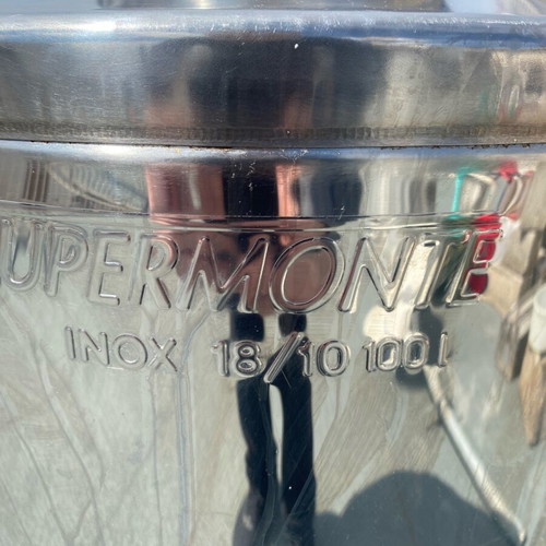 Stainless Steel Tank 100L like new with tap and inox base