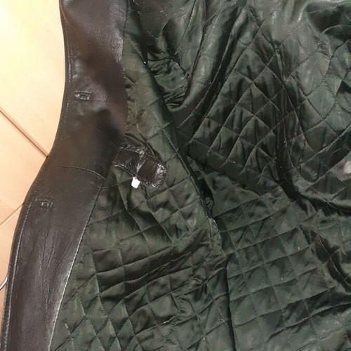 Leather jacket used size 44 dark blue