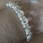 Solid unisex silver bracelet, 19 cm length