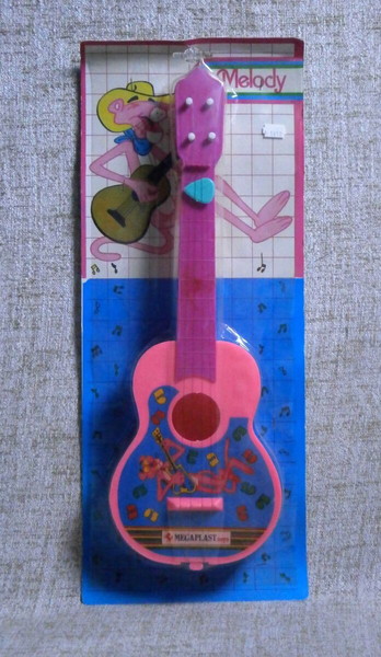 PINK PANTHER MEGAPLAST ΚΙΘΑΡΑ ΠΑΙΧΝΙΔΙ ΣΦΡΑΓΙΣΜΕΝΟ ΚΑΙΝΟΥΡΓΙΟ ΠΛΑΣΤΙΚΟ ΕΛΛΗΝΙΚΟ ΣΠΑΝΙΟ ΔΕΚΑΕΤΙΑ 1970