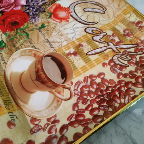 Plastic tray used with slight fading