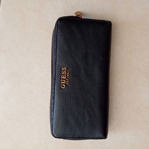 Guess wallet, black, genuine leather