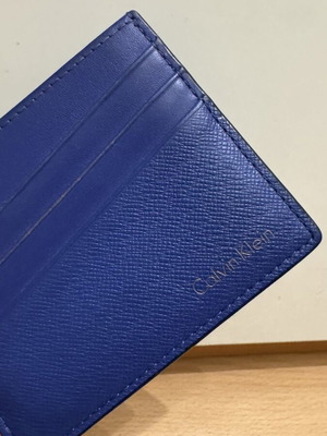 Calvin Klein δερμάτινο πορτοφόλι card holder σαν καινούργιο μπλε