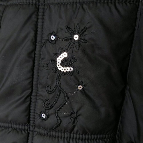 Black jacket XXXL like new with hood and rhinestones