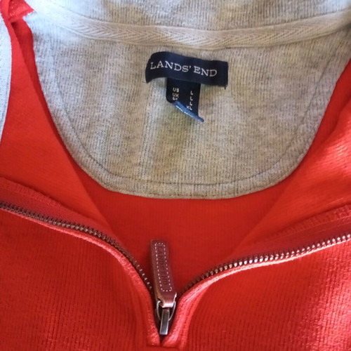 Lands End men's shirt orange L like new for all occasions