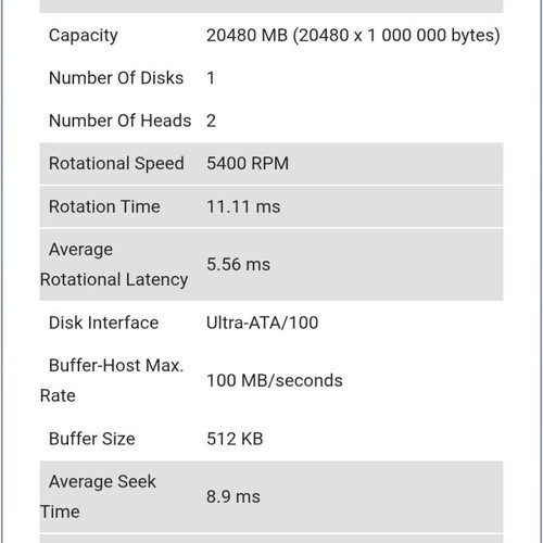 Seagate U Series 5 20GB 5.4K RPM 512KB Cache Ultra ATA/100 used