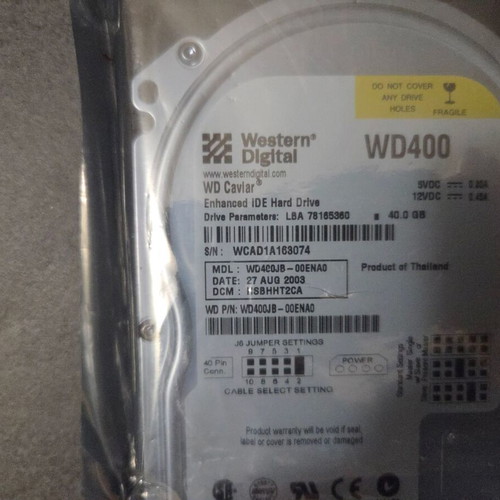 Western Digital IDE HDD 40GB WD400 hard drive new sealed