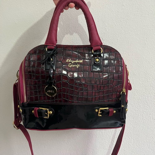 Elisabeth George leather handheld bag with gold details like new