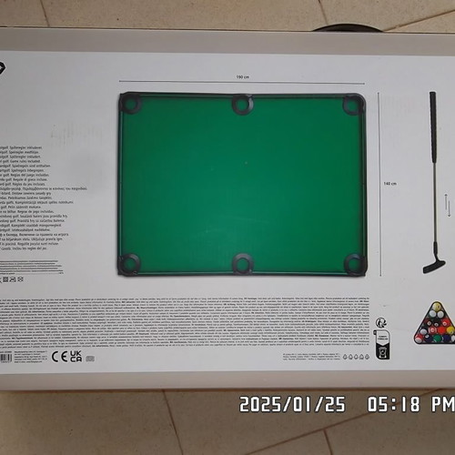 Pool Golf Set like new for home with felt 190x140 cm
