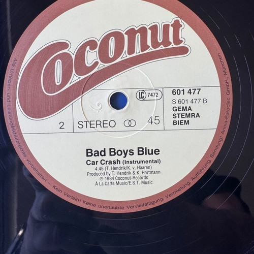 Bad Boys Blue Love In My Car 12" Maxi Single used, pop