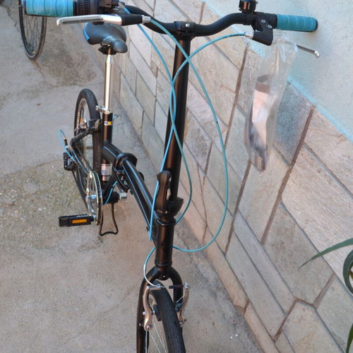 DHS Folding Bike folding bicycle new, 20" black, 6 speeds