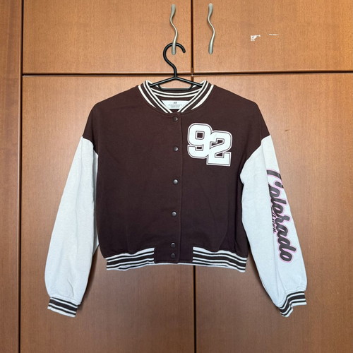 H&M varsity jacket for girls 8-10 years, like new, brown