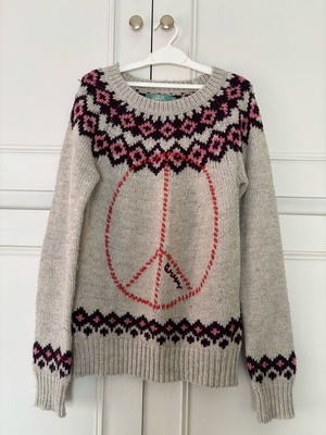 Le Temps des Cerises Small sweater like new, beige and brown