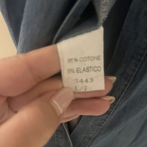 Short Sleeve Denim Dress like new, size Large, blue