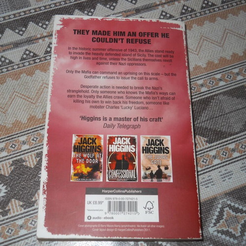 Jack Higgins Luciano's Luck paperback book used
