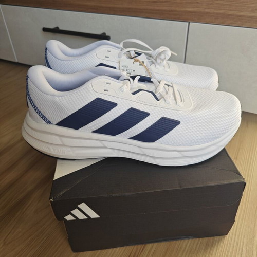 Adidas Galaxy 7 running shoes new, white with blue stripes