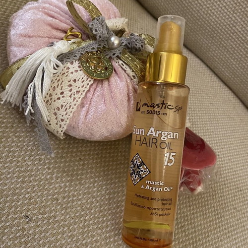 Sun Argan Hair Oil 15spf 100ml mastic spa new