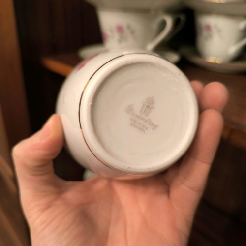 Tea set with cups and teapot, new, 8 pieces