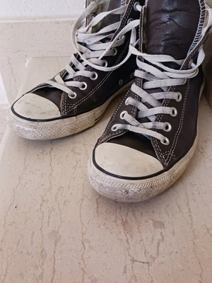 Converse All Star Chuck Taylor καφέ δερμάτινα μεταχειρισμένα, μέγεθος 42.5