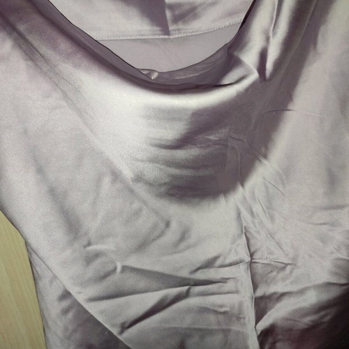 Blouse used purple satin with neckline details size L