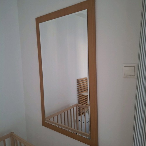Handmade solid wood mirror like new