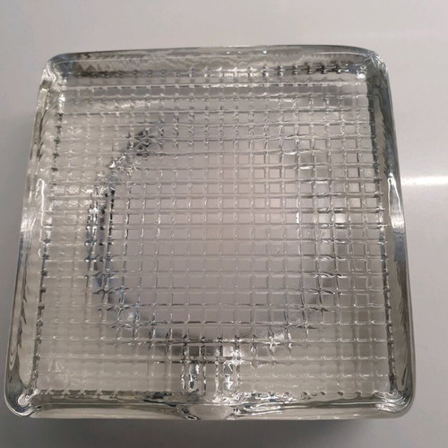 Glass ashtray new with geometric design