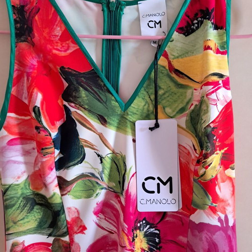 Manolo floral mini dress new, size Medium
