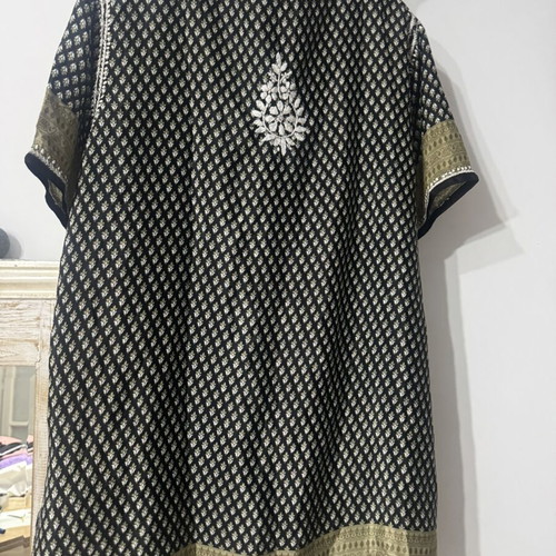 Ble Resort Collection short-sleeve blouse with embroidery, black