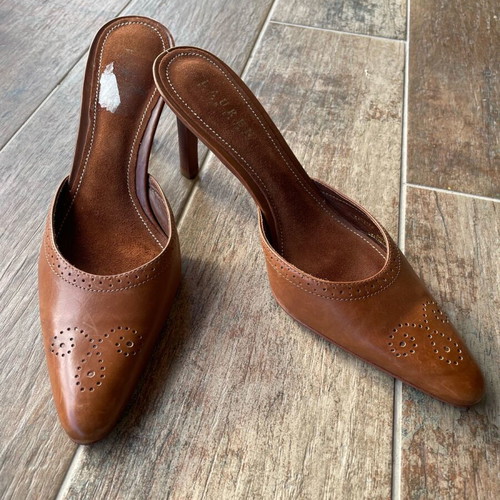 Ralph Lauren brown pumps size 38 new with low heel