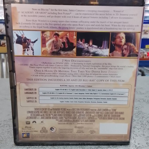 Titanic Blu-Ray like new without Greek subtitles including 3D edition