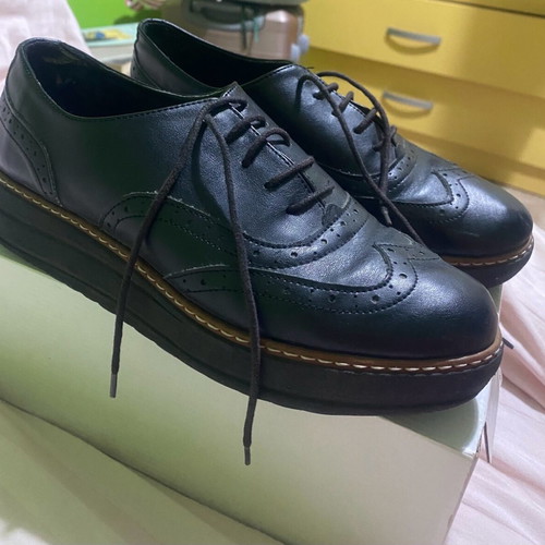 Leather shoes used, size 38, black
