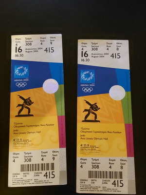 Olympic Games Athens 2004 collectible tickets set of 4, like new