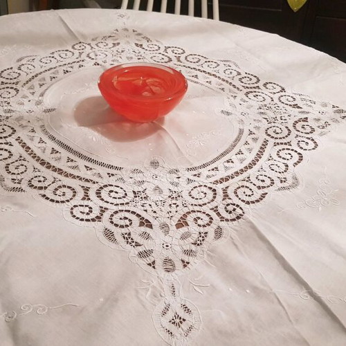 Tablecloth for Rotonda round 1.59m handmade like new