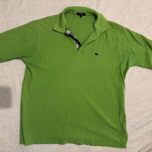 Burberry Polo Shirt green like new, 100% cotton, size L