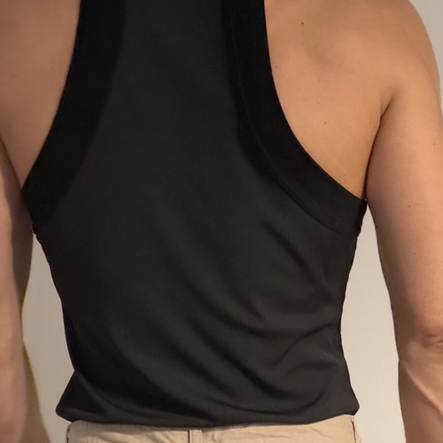 Men's Sleeveless Shirt black, size M, new