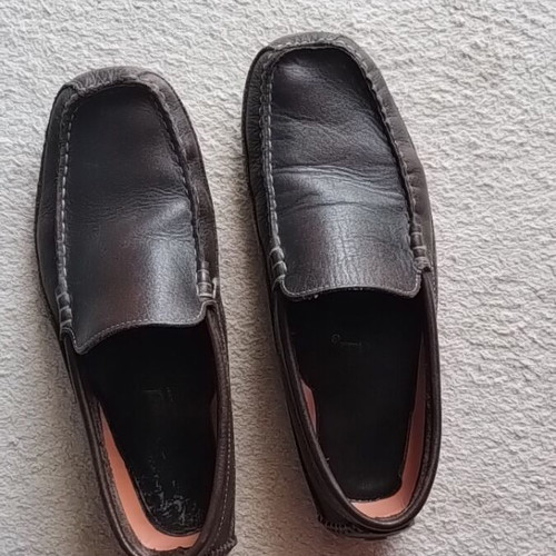 Woodland leather men's moccasins used, size 42, brown