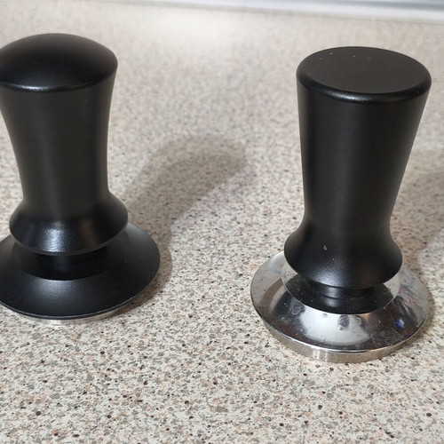 Espresso Tamper adjustable with internal spring, set of 2, 50mm