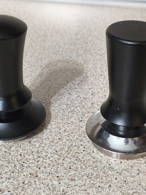 Espresso Tamper adjustable with internal spring, set of 2, 50mm