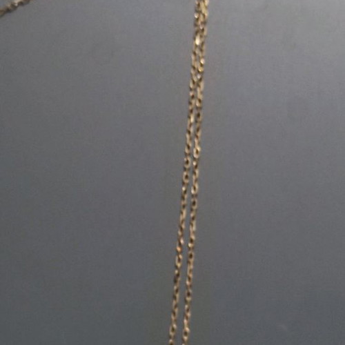 Heart necklace with white rhinestones new with thin chain