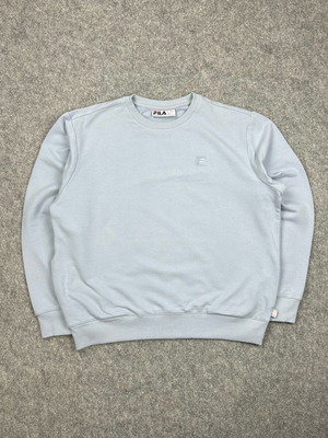Fila Crewneck Sweatshirt size L baby blue tonal logo minimal