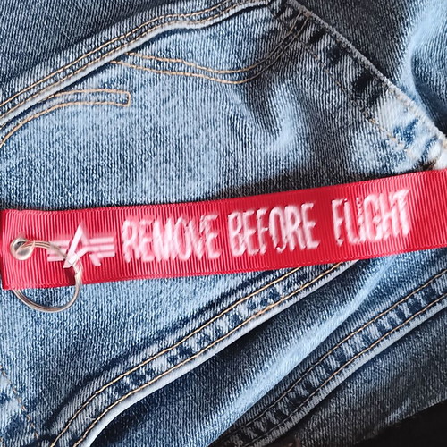 Alpha Industries Remove Before Flight Keychain new