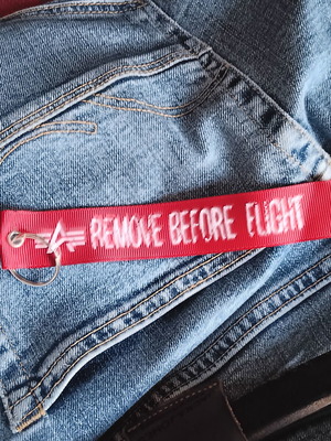 Alpha Industries Remove Before Flight Keychain new