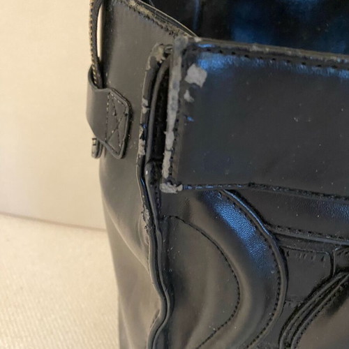 Celine black hand bag used with corner wear