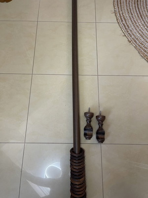 Κουρτινόξυλο 1,60cm χρώμα καφέ σκούρο καινούργιο