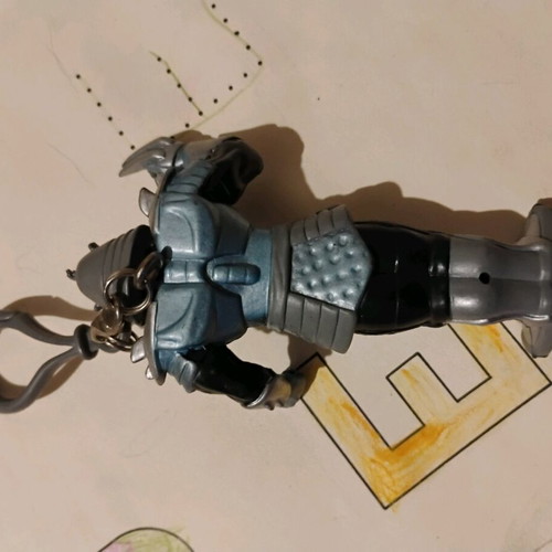 Shredder figure keychain used, vintage style