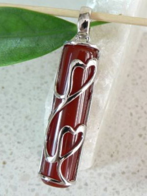 Nephrite Fashion 925 Silver Pendant Necklace new with chain