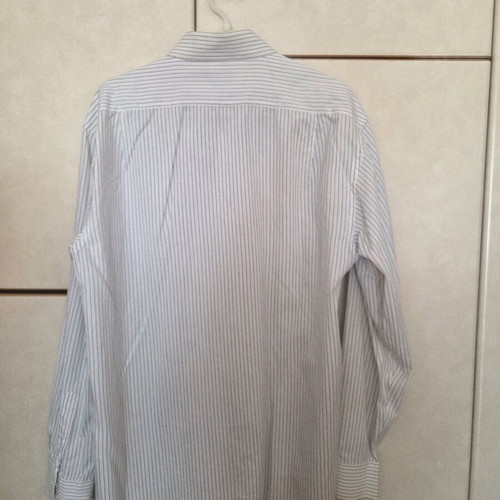 White striped Italian dress shirt size L like new